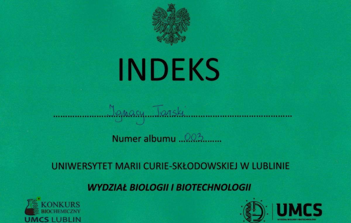 5 kwietnia 2017 – Konkurs Biochemiczny organizowany przez Polskie Towarzystwo Biochemiczne i Zakład Biochemii UMCS w Lublinie