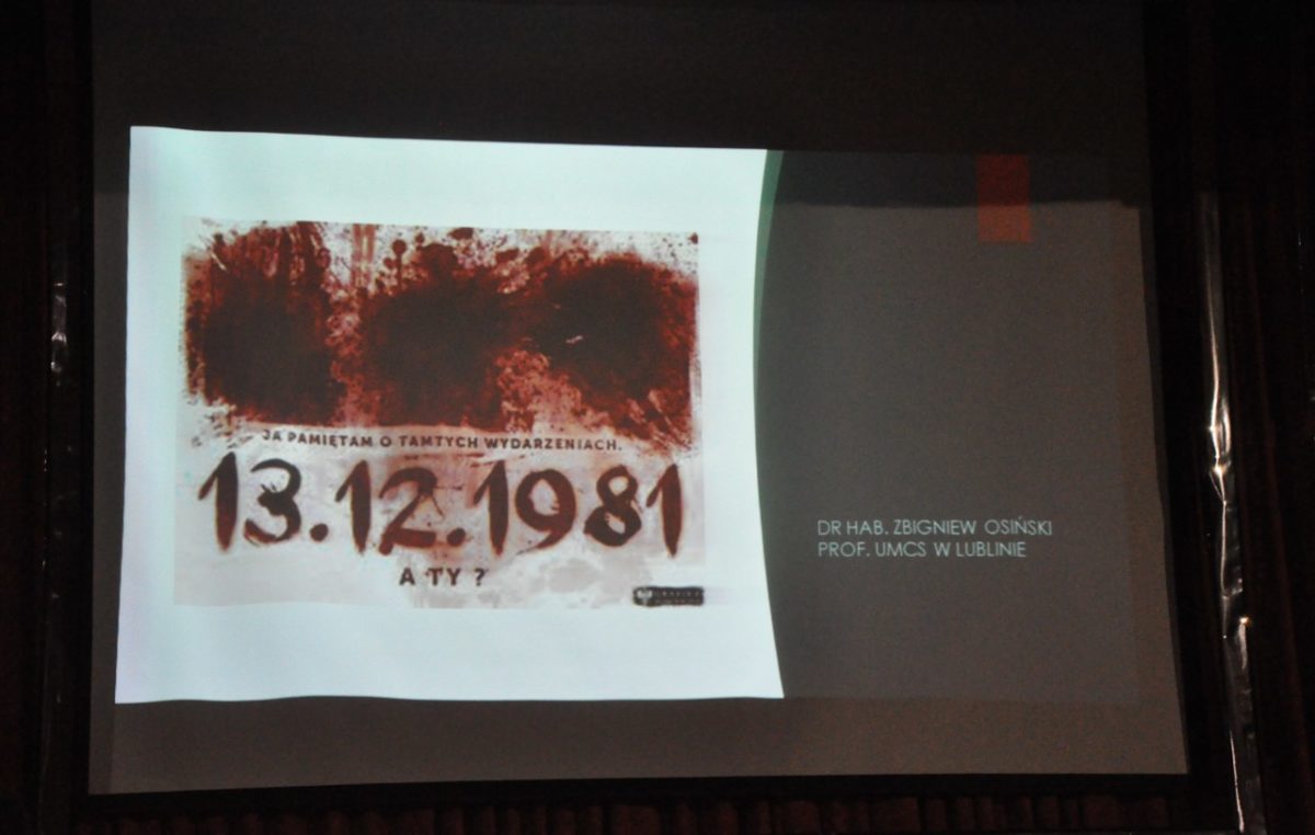 13 grudnia 2017 – Wykład o stanie wojennym