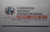 13 kwietnia 2018 – Anglojęzyczna konferencja Students’ Corner 2018 w Instytucie Anglistyki UMCS