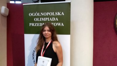 13 czerwca 2018 – Ola Bełz druga na Olimpiadzie Przedmiotowej