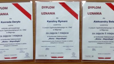 20 czerwca 2018 – Sukcesy młodych historyków