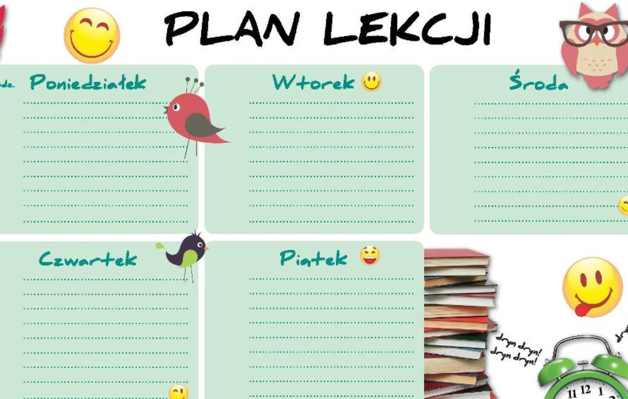 11 stycznia 2019 – Nowy plan lekcji – 1 LO im. ONZ