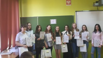 6 kwietnia 2019 – Monika Gąbka najlepsza w województwie z języka rosyjskiego
