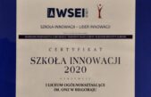 17 września 2020 – Nasza szkoła wyróżniona w konkursie „Szkoła Innowacji 2020”