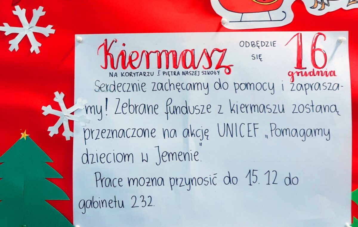 11 grudnia 2021 – Kiermasz Świąteczny