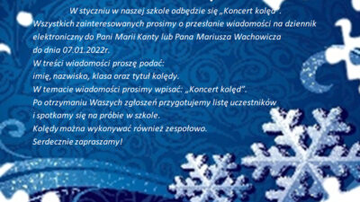 3 stycznia 2022 – Koncert kolęd
