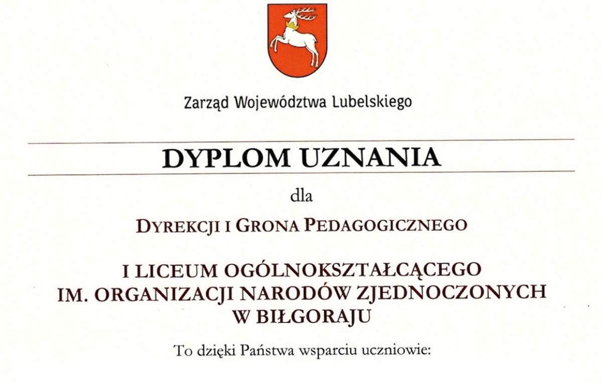 15 kwietnia 2026 – Prymusi naszej szkoły nagrodzeni! Ponad 40 stypendystów Marszałka Województwa Lubelskiego